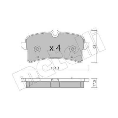 Imagem de METELLI 22 1261 0 Jogo de pastilhas para travão disco preparado indicador aviso desgaste AUDI: A6 C7 Avant, A7 Sportback, PORSCHE: Macan