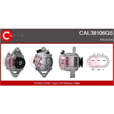 Imagem de CASCO CAL20132AS Alternador 12V 90A NISSAN: TERRANO 2, Patrol GR 5 SUV