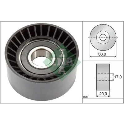 Imagem de INA 532 0364 20 Polia de Desvio RENAULT: LAGUNA 2 Grandtour, Vel Satis, MASTER Kasten, MITSUBISHI: Carisma Sedan, NISSAN: Primera Sedan