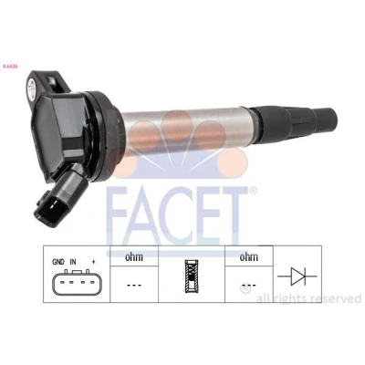 Imagem de FACET 9.6436 Bobina de ignição TOYOTA: C HR, Yaris II Hatchback