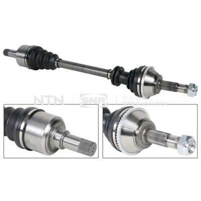 Imagem de SNR DK66.043 Veio de transmissão Eixo dianteiro, lado esquerdo 757,5 com apoio borracha CITROËN: Jumper I Van, VOLKSWAGEN: Passat B3/B4 Sedan
