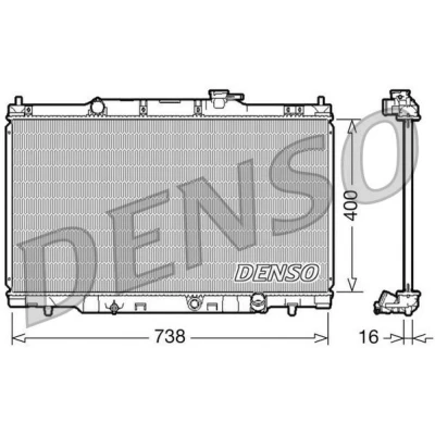 Imagem de DENSO DRM40011 Radiador, arrefecimento do motor Alumínio 400 738 16
