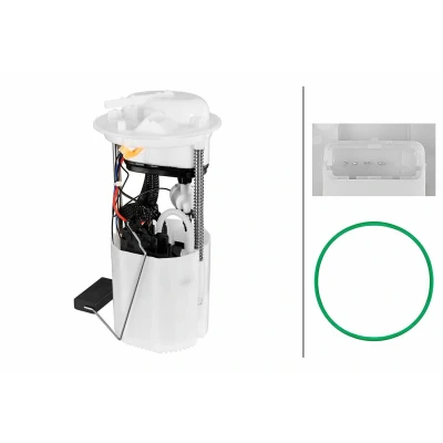 Imagem de HELLA 8TF 358 306 721 Unidade de alimentação combustível com junta, sensor nível elétrico Gasolina