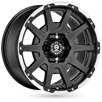 Imagem de Jante de alumínio sparco dakar 8.5x17 6x139.7 et25 aresta polida preta mate