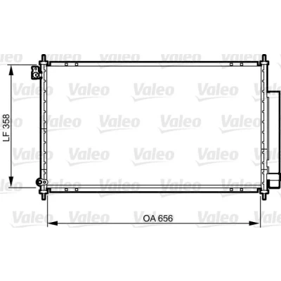 Imagem de VALEO 814159 Condensador sem secador Alumínio 358mm R134a