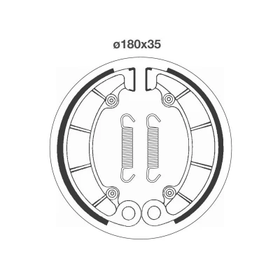 Imagem de TRW MCS822 Maxilas de Travão 180