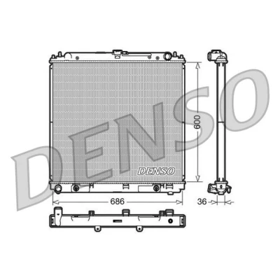 Imagem de DENSO DRM46032 Radiador, arrefecimento do motor Alumínio 600 686 36 NISSAN: Pathfinder 3