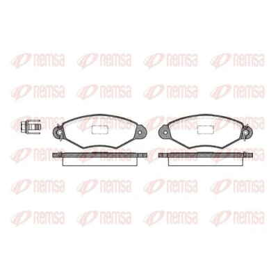 Imagem de REMSA 0643.00 Jogo de pastilhas para travão disco Eixo dianteiro com película adesiva, parafusos acessórios BMW: 3 Touring, 1 Hatchback