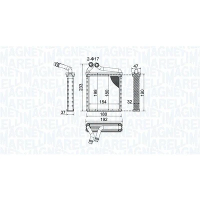 Imagem de MAGNETI MARELLI 350218442000 Radiador Quente VOLKSWAGEN: Eos, GOLF 6, Passat B6 Sedan