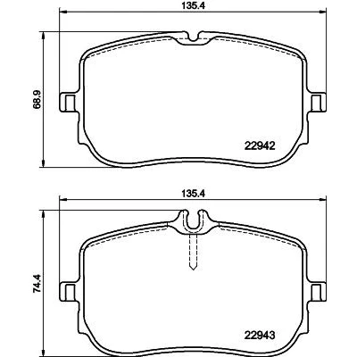 Imagem de HELLA 8DB 355 040 161 Jogo de pastilhas para travão disco MERCEDES BENZ: Classe A, A Sedan, GLB