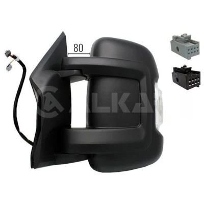 Imagem de espelho retrovisor Alkar 9258922 esquerda branco elétrico aquecível, com sensor de temeperatura, dobrável electricamente, grande angular,
