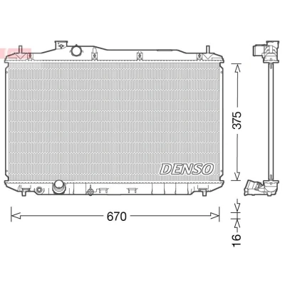 Imagem de DENSO DRM40040 Radiador, arrefecimento do motor 375 695 16 HONDA: CIVIC 8 Hatchback