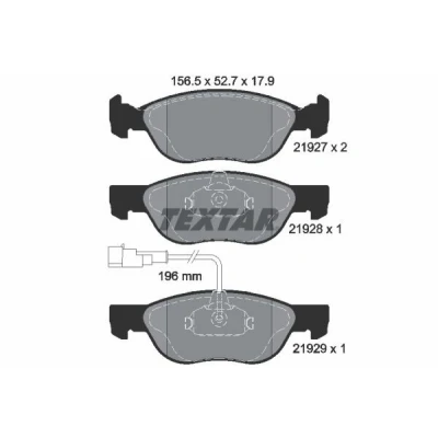 Imagem de TEXTAR 2192701 Jogo de pastilhas para travão disco com contacto avisador desgaste integrado FIAT: Brava Hatchback, Punto II BRAVO 1