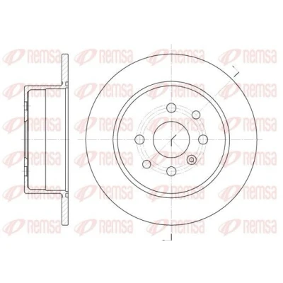 Imagem de REMSA 6454.00 Disco de travão Eixo traseiro 270, 270 10 4 cheio OPEL: Vectra B Carrinha, Sedan, CC