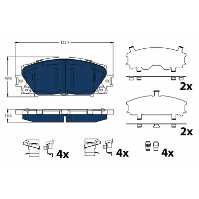 Imagem de TRW GDB4173BTE Jogo de pastilhas para travão disco não preparado indicador aviso desgaste com acessórios TOYOTA: Prius III Hatchback