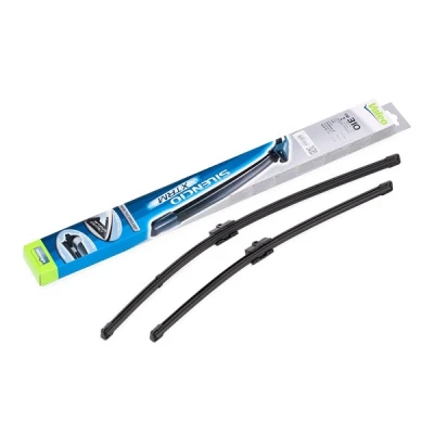 Imagem de Escova do limpa vidros Valeo Silencio X.trm, Flat Blade Set 574346 à frente Sem armação Fixação por cavilha VOLKSWAGEN: Golf 5, Caddy 3