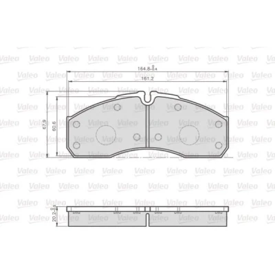 Imagem de VALEO 872160 Jogo de pastilhas para travão disco IVECO: DAILY 3, 3 Kasten/Kombi