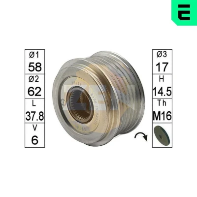 Imagem de ERA ZN5716 Polia Roda Livre do Alternador
