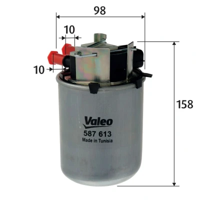 Imagem de VALEO 587613 Filtro de Combustível dos tubos 10 NISSAN: Qashqai 2, X Trail, RENAULT: Kadjar