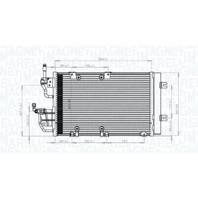 Imagem de MAGNETI MARELLI 350203771000 Condensador com secador 508x328x16 328 508 16 OPEL: Astra H GTC, Hatchback, Van