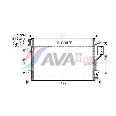 Imagem de PRASCO CR5106 Condensador 15mm Alumínio 613mm R134a CHRYSLER: GRAND 5OYAGER 5