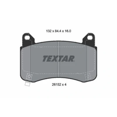 Imagem de TEXTAR 2615201 Jogo de pastilhas para travão disco com avisador sonoro desgaste acessórios TESLA: Model 3, Y