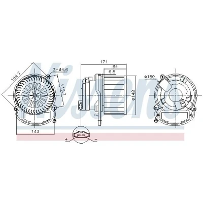 Imagem de NISSENS 87635 Ventilador do Habitáculo sem regulador integrado