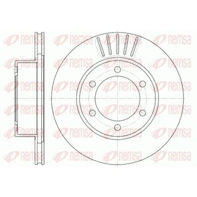 Imagem de REMSA 6562.10 Disco de travão Eixo dianteiro 319, 319 22 6 ventilado TOYOTA: Land Cruiser Prado 90