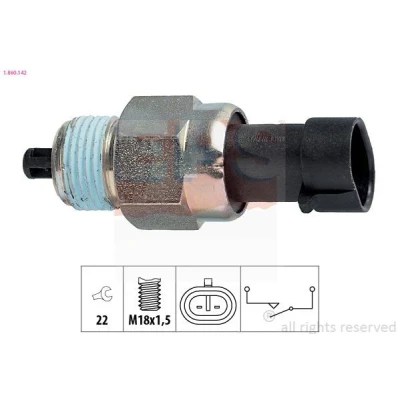 Imagem de EPS 1.860.142 Interruptor, luz de marcha atrás Made in Italy OE Equivalent FIAT: BRAVO 2, Punto I Hatchback, 1, LANCIA: Y
