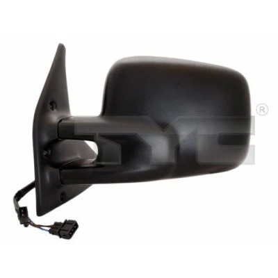 Imagem de Espelho retrovisor Tyc 337 0086 esquerda preto plano, para regulação eléctrica dos espelhos VOLKSWAGEN: Transporter 4 Bus,