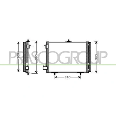 Imagem de PRASCO CI304C001 Condensador com secador 14 11 Alumínio 405 R 134a PEUGEOT: 207 Hatchback, 208 I 2008 Carrinha, CITROËN: C3 Hatchback