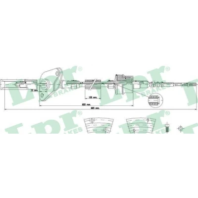 Imagem de LPR C0565C Cabo de Embreagem FIAT: 500 Hatchback, Panda II Hatchback
