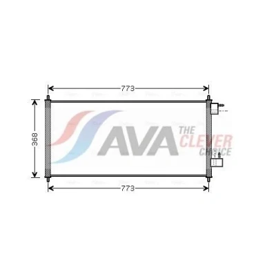 Imagem de PRASCO FDA5361 Condensador 11,8 Alumínio 770 FORD: Transit Connect Mk1 Van, Tourneo