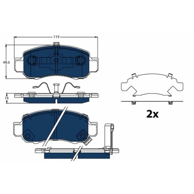 Imagem de TRW GDB3376BTE Jogo de pastilhas para travão disco com avisador sonoro desgaste acessórios HONDA: Insight II Hatchback