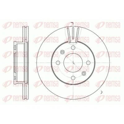 Imagem de REMSA 6958.10 Disco de travão Eixo dianteiro 240,9, 240,9 19 4 ventilado HYUNDAI: Getz, Coupe II, Tucson, KIA: Sportage CARENS 3
