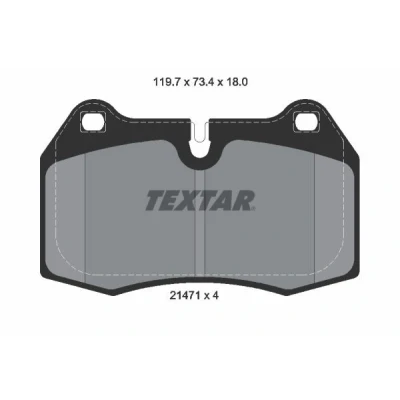 Imagem de TEXTAR 2147102 Jogo de pastilhas para travão disco preparado indicador aviso desgaste BMW: 7