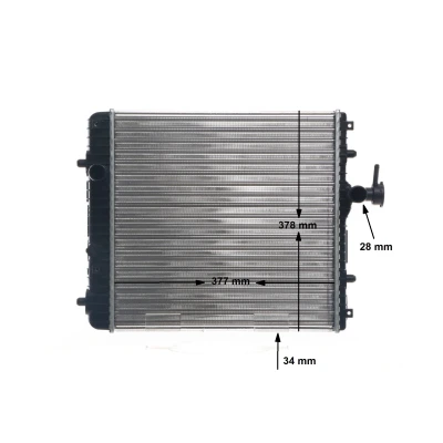 Imagem de MAHLE ORIGINAL CR 1495 001S Radiador, arrefecimento do motor 377 378 34 Aletas de refrigeração unidas mecanicamente OPEL: Agila A