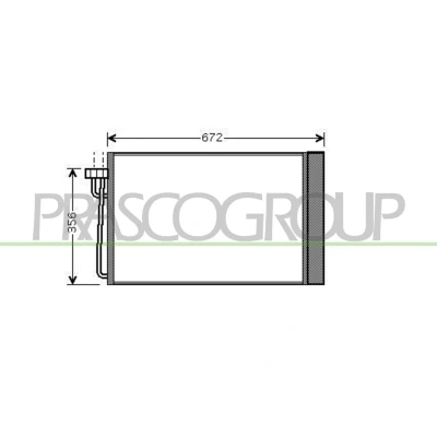 Imagem de PRASCO BM046C001 Condensador com secador 15 14 Alumínio 610 BMW: 5 Sedan, Touring, 6 Coupe