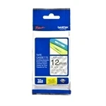 Imagem de Cinta Laminada Brother TZe 1,2 cm Preto em Transparente Resistente e Durável