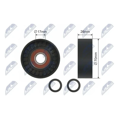 Imagem de NTY RNK BM 013 Polia Tensora BMW: 3 Sedan, Touring, Compact