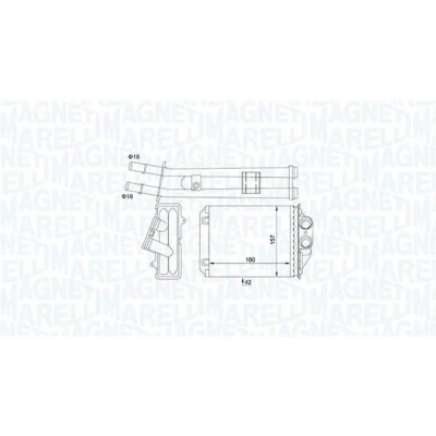 Imagem de MAGNETI MARELLI 350218491000 Radiador Quente FIAT: Panda II Hatchback