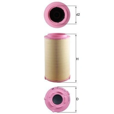 Imagem de MAHLE ORIGINAL LX 5051 Filtro de ar 489mm 267mm Cartucho filtrante