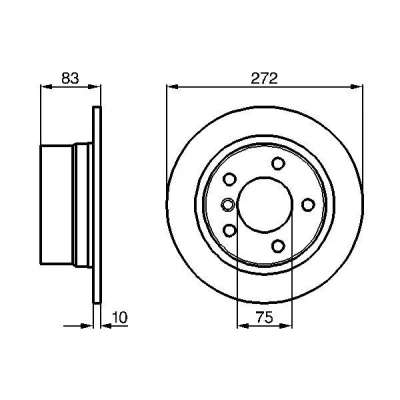 Imagem de BOSCH 0 986 478 439 Disco de travão 271,8 10 5 120 cheio revestido BMW: Z3 Coupe