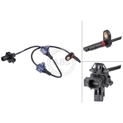 Imagem de A.B.S. 31772 Sensor de ABS activo 490mm 590mm 42mm preto