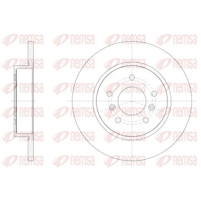 Imagem de REMSA 61582.00 Disco de travão Eixo traseiro 289,5, 289,5 13 5 cheio com parafusos NISSAN: Qashqai 2, RENAULT: Kadjar