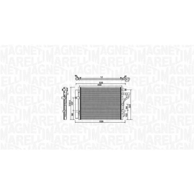 Imagem de MAGNETI MARELLI 350203981000 Condensador com secador 458x338,6x12 338,6 458 12