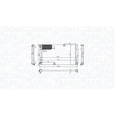 Imagem de MAGNETI MARELLI 350213213400 Radiador, arrefecimento do motor RENAULT: Kangoo I Express,