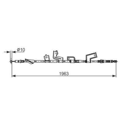 Imagem de BOSCH 1 987 482 912 Cabo de Freio Mão 1963, 1764 HONDA: CIVIC 7 Hatchback