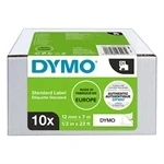 Imagem de Dymo Pack 10 Unidades Etiquetas Adesivas para LabelManager 12mm 7m Preto/Branco