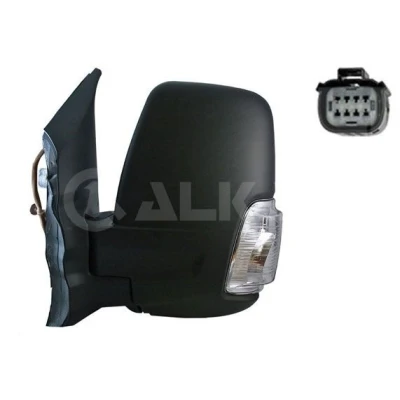 Imagem de espelho retrovisor Alkar 9201666 esquerda manual com grande angular, Braço do curto, convexo para veículo volante à